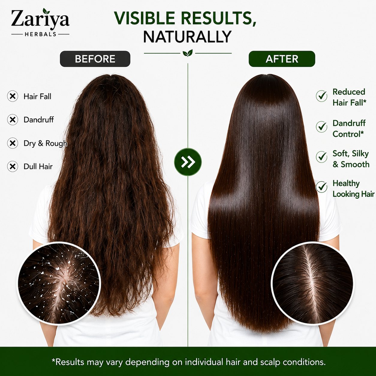 Natural Herbal Hair Revival Shampoo (250 ML) SOFT & SILKY HAIR, ANTI-DANDRUFF & ANTI-HARIFALL